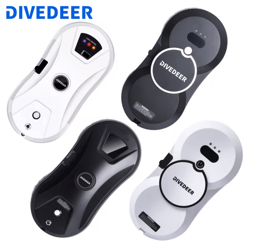 DiveDeer Smart Magnetic Window Cleaning Robot with Auto Spray