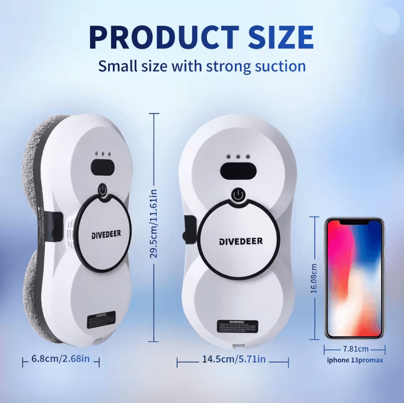 DiveDeer Smart Magnetic Window Cleaning Robot With Auto Spray 1