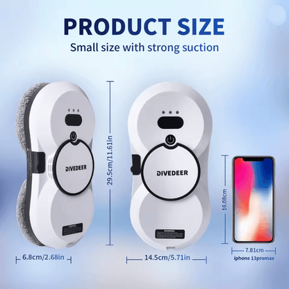 DiveDeer Smart Magnetic Window Cleaning Robot With Auto Spray 1