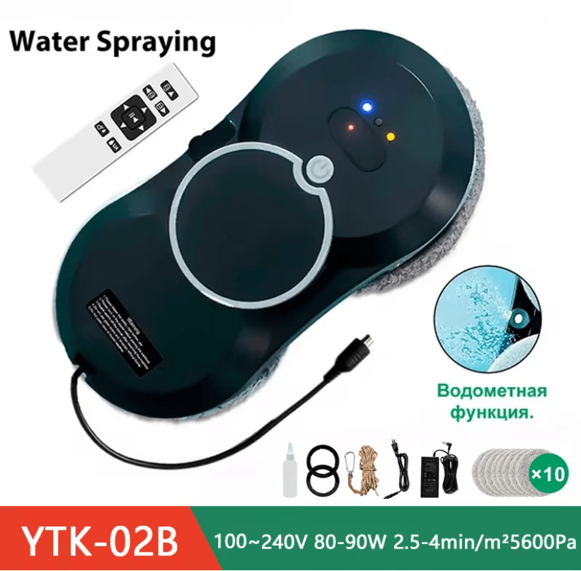 DiveDeer Smart Magnetic Window Cleaning Robot With Auto Spray 4