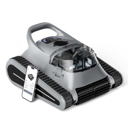 Cordless Robotic Cleaner for Inground Pools, Battery Waterline Cleaning Vacuum with Auto-Dock & Dual