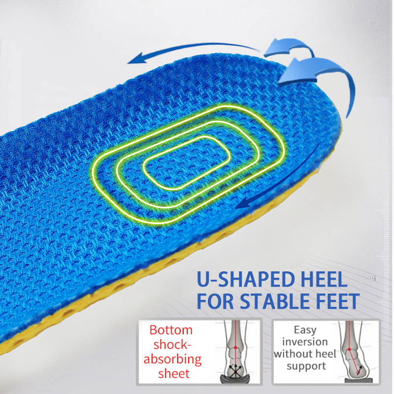 Orthopedic Memory Foam Insoles for Men & Women Breathable Mesh Shoe Inserts, Deodorant Support for Feet Pain Relief