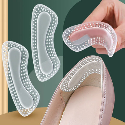 GEL Heel Protectors for Women, Silicone Non-Slip Shoe Pads, Adjustable Cushions for High Heels, Foot Care Insole