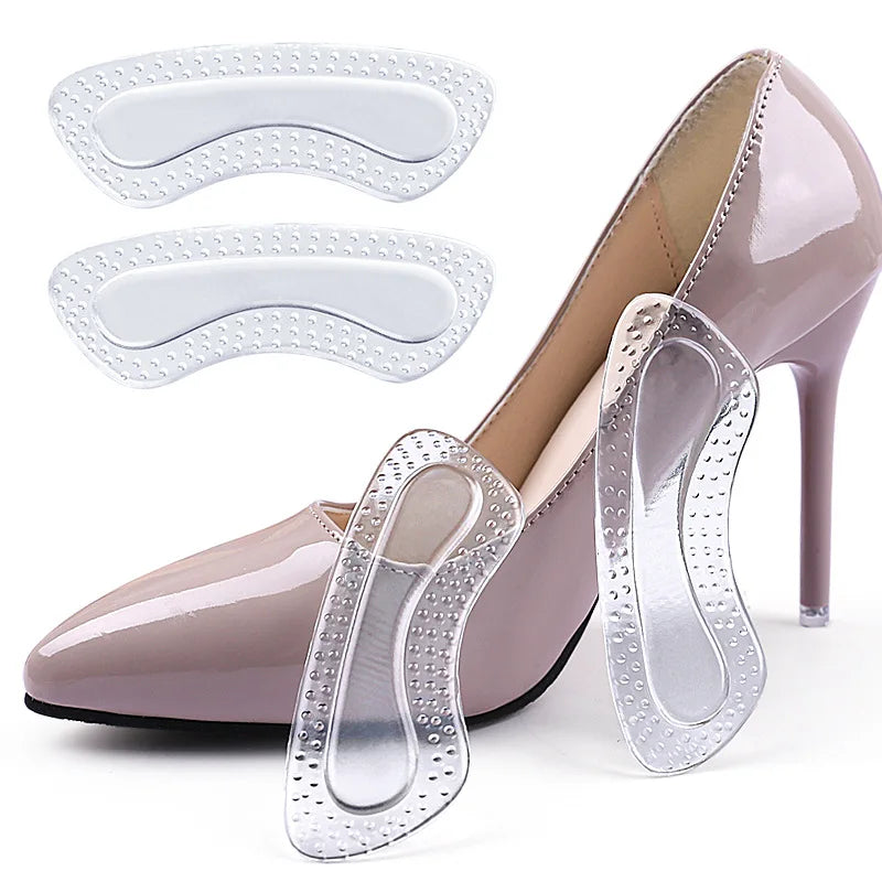 GEL Heel Protectors for Women, Silicone Non-Slip Shoe Pads, Adjustable Cushions for High Heels, Foot Care Insole
