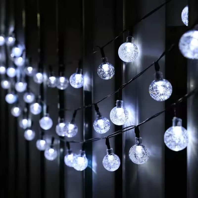 Solar Crystal Globe LED String Lights For Outdoor Garden And Party Decor 1
