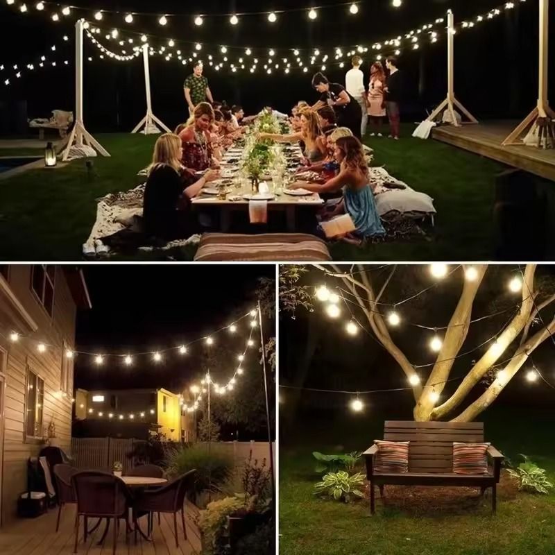 Solar Crystal Globe LED String Lights For Outdoor Garden And Party Decor 3