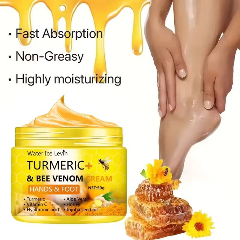 Turmeric Bee Venom Foot And Hand Repair Cream For Dry Cracked Skin 1