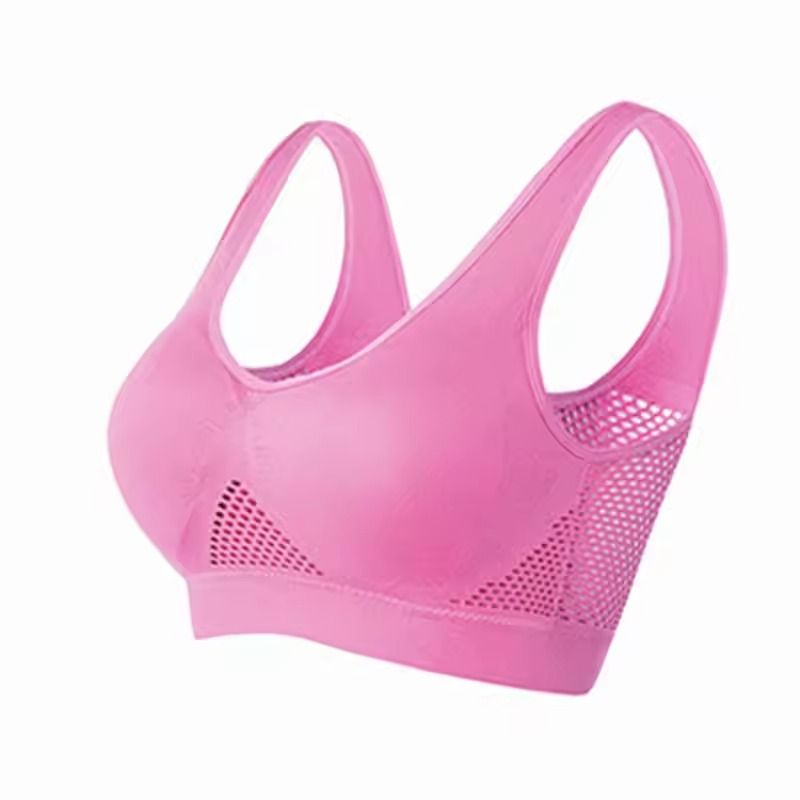 Hollow Out Wireless Sports Bra Breathable Support From S To 6XL 10