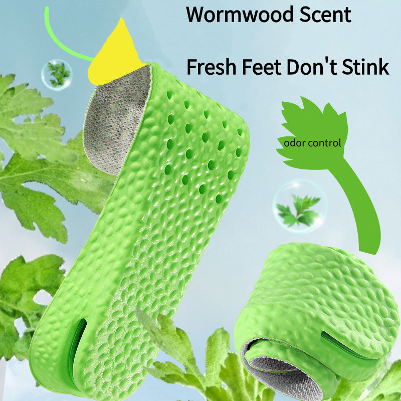 Shock Absorbing Height Increase Insoles, Air Cushion Inserts, Breathable, Sweat & Odor Control Comfort Insoles