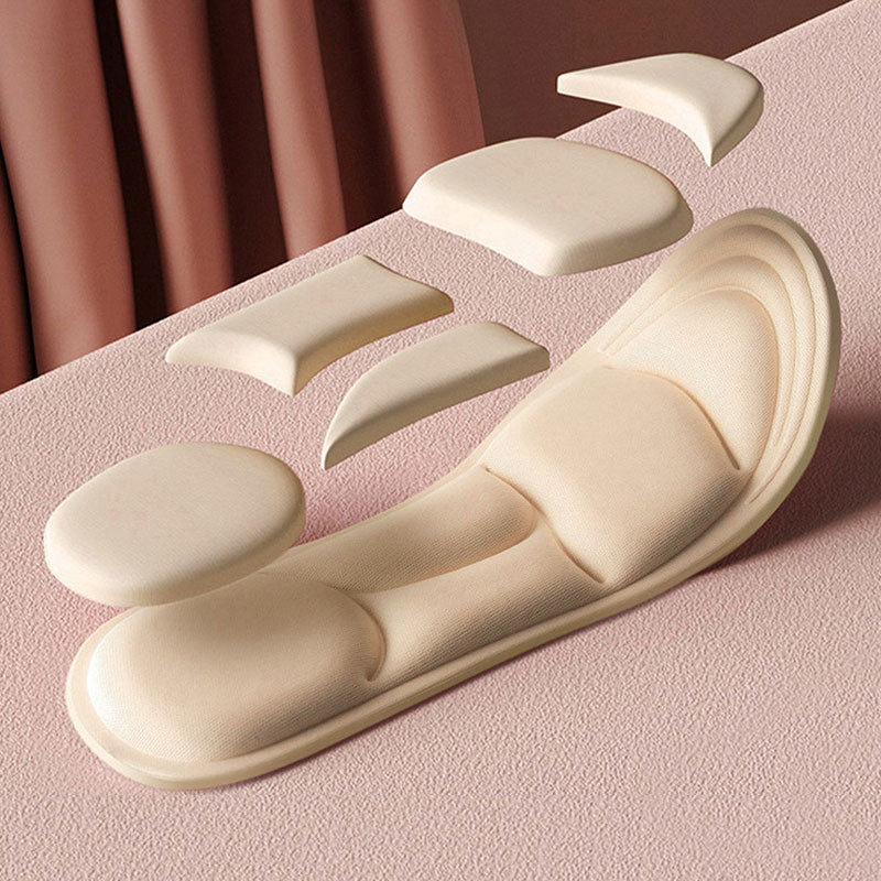 Thick 5D Massage Memory Foam Insoles, Breathable, Cushioned Shoe Inserts for High Heels, Pain Relief, All-Day Comfort
