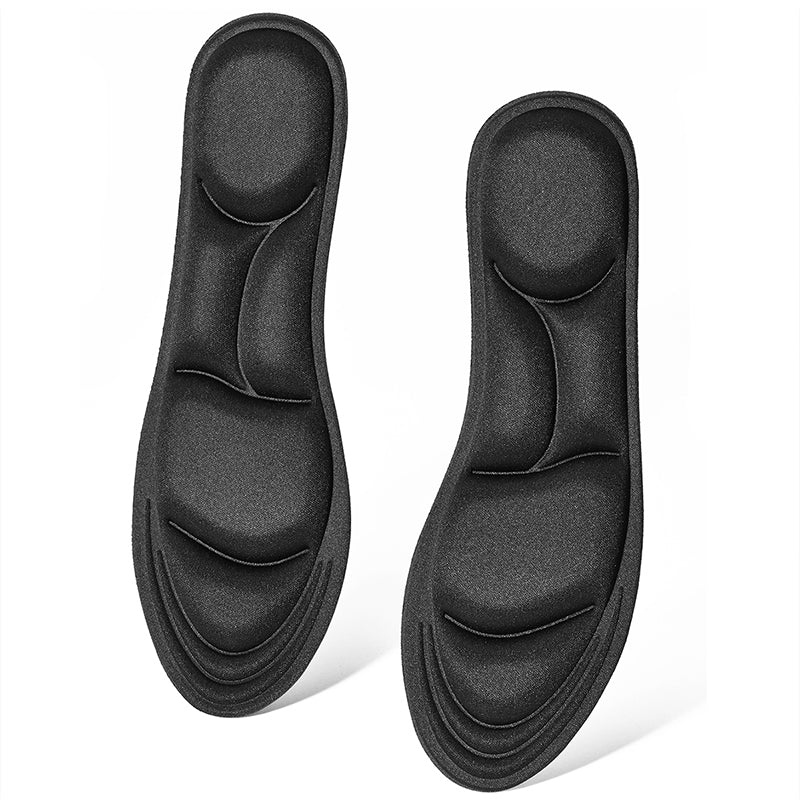 Thick 5D Massage Memory Foam Insoles, Breathable, Cushioned Shoe Inserts for High Heels, Pain Relief, All-Day Comfort