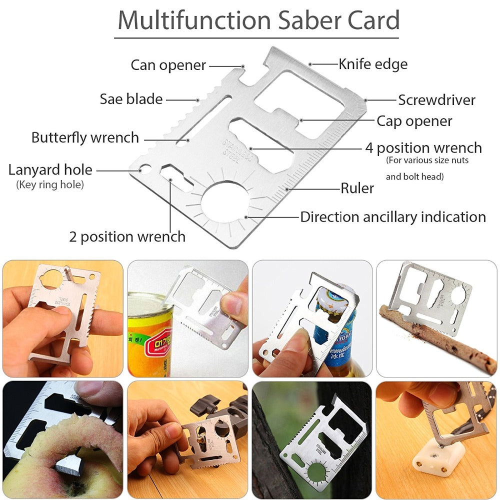 Professional Emergency Survival Kit Gear, Camping Multifunction Tactical Defense Equipment First Aid SOS Adventure
