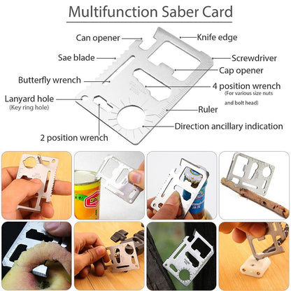 Professional Emergency Survival Kit Gear, Camping Multifunction Tactical Defense Equipment First Aid SOS Adventure
