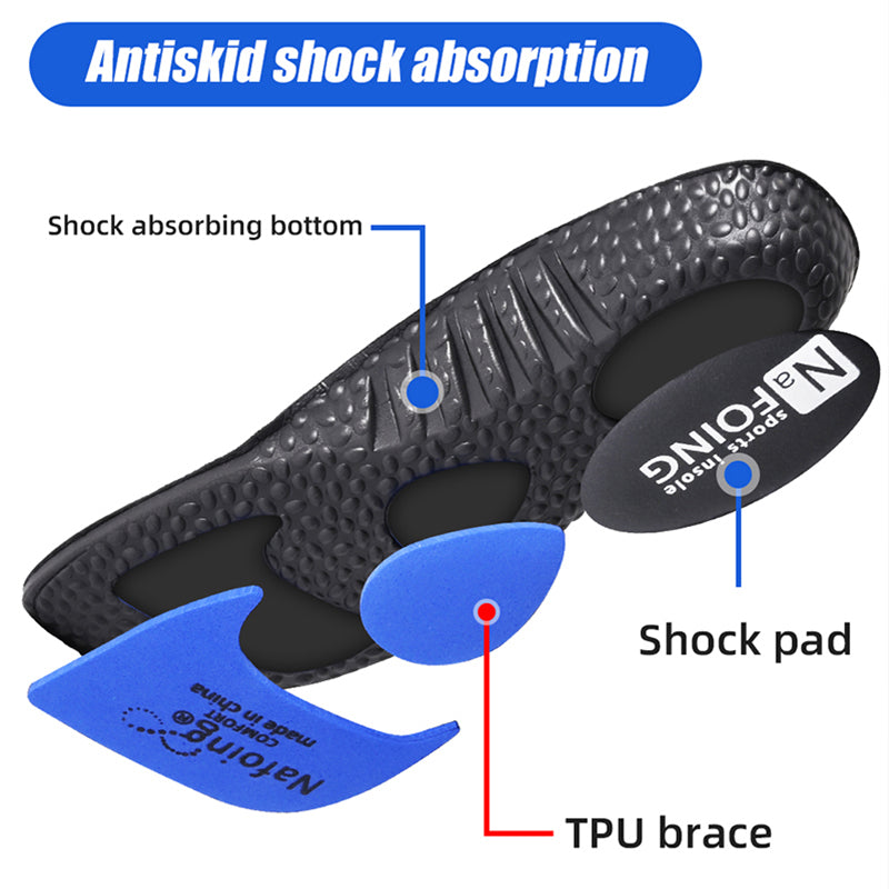 Orthotic EVA Insoles for Running Shoes, Arch Support Cushion Sole, Shock Absorption, Deodorant & Breathable Comfort Foot
