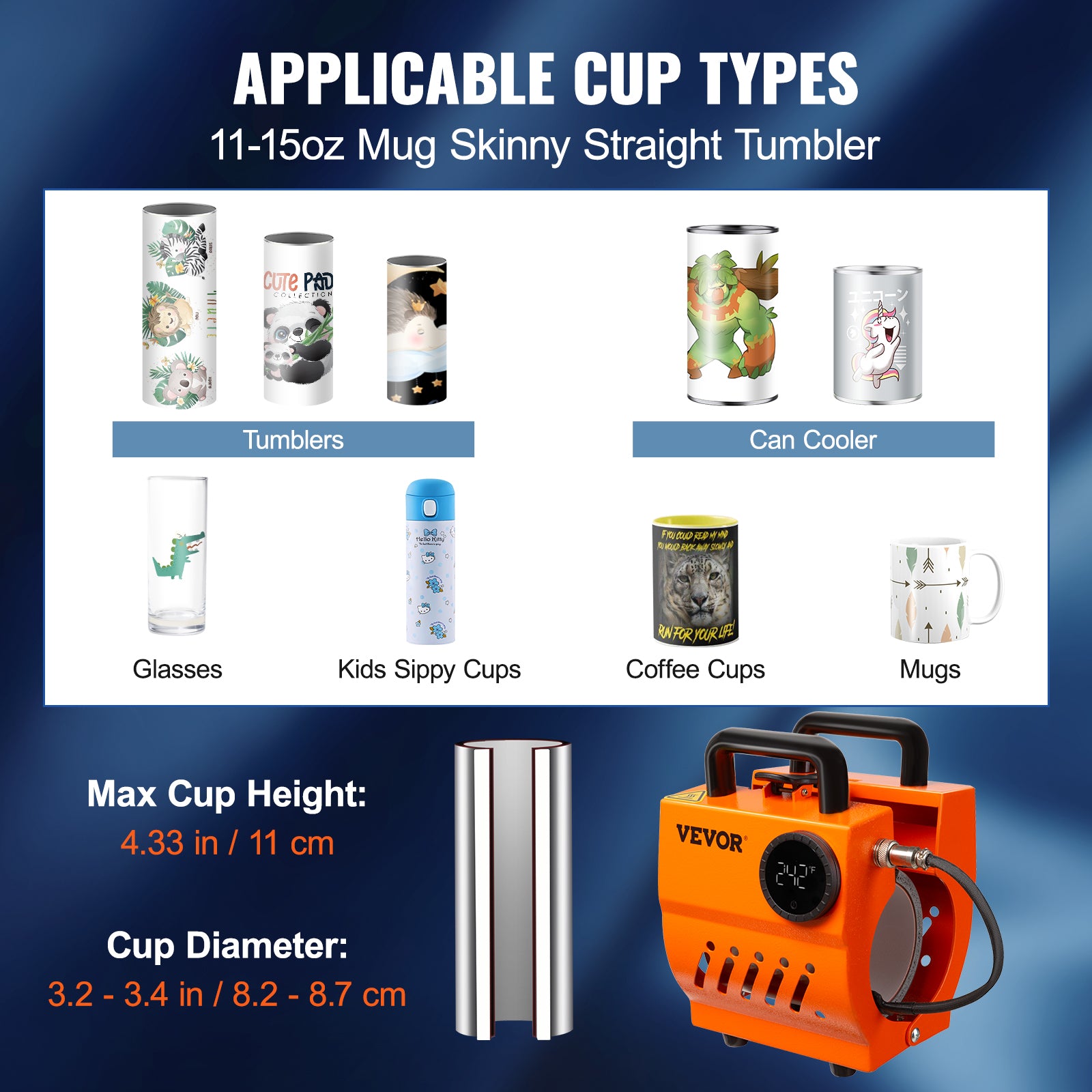 Portable Mini Mug Heat Press Mini Gift Ceramic Cup Presser, Handheld Sublimation Blanks Auto Printing Machine