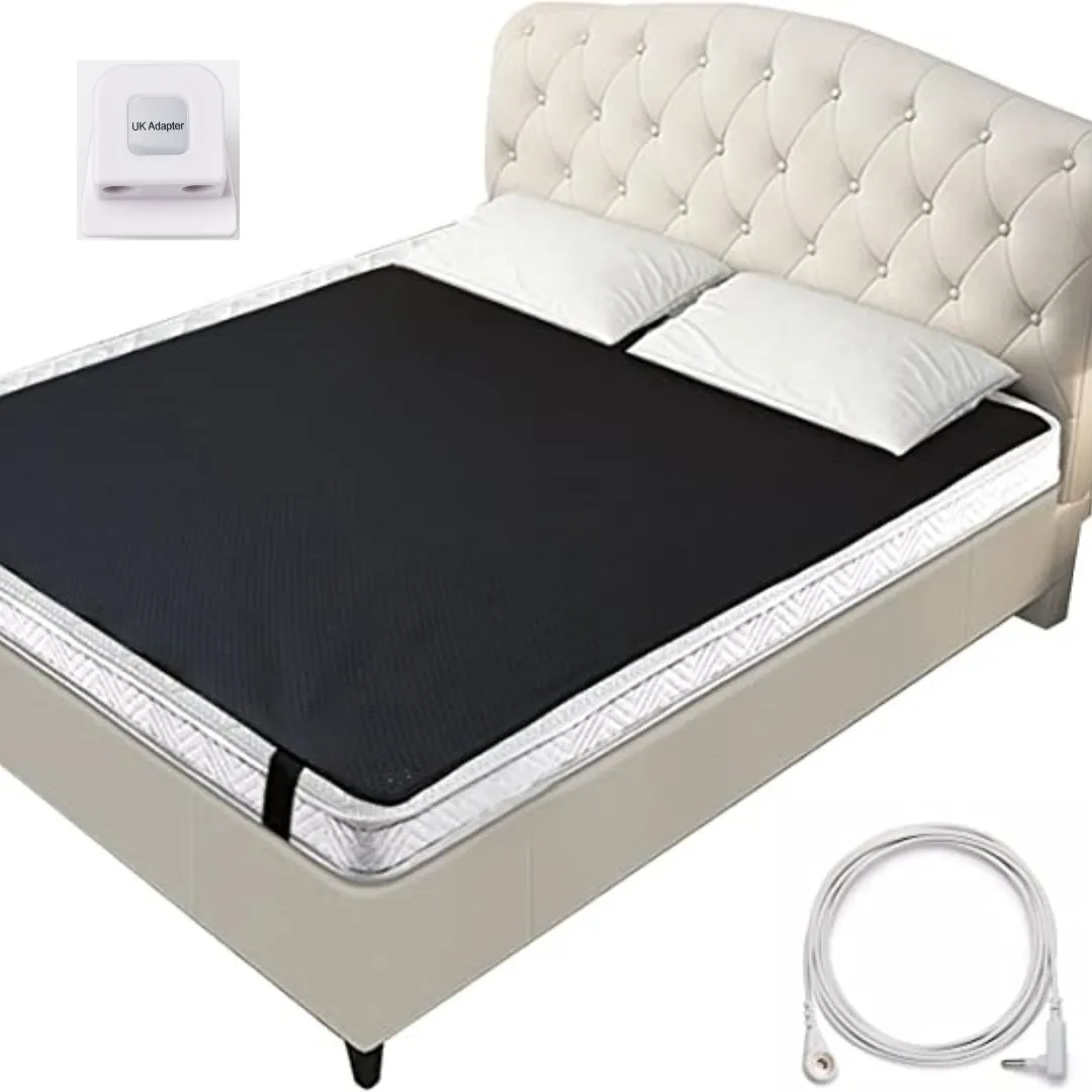 Grounding Leather Mattress Pad Earthing Sleep Mat Kit with Conductive PU Leather for Better Sleep