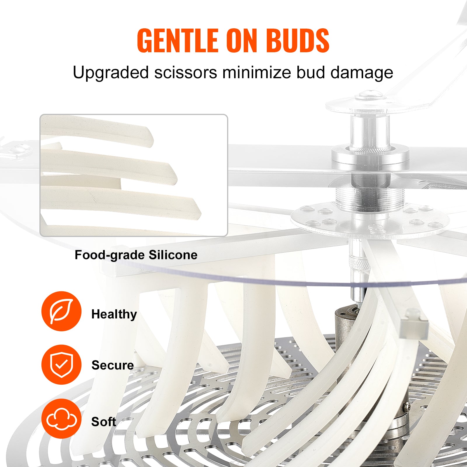 Manual Leaf Bowl Trimmer with Clear Dome and Stainless Steel Blades, Trimmer Bowl Manual Bud Trimmer