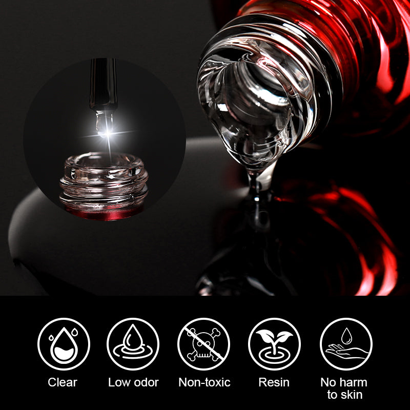 Clear Blooming Gel Polish, LED Soak Off Nail Varnish for Marble Design, Spreading Effect Gel, Top Base Coat for Nail Art