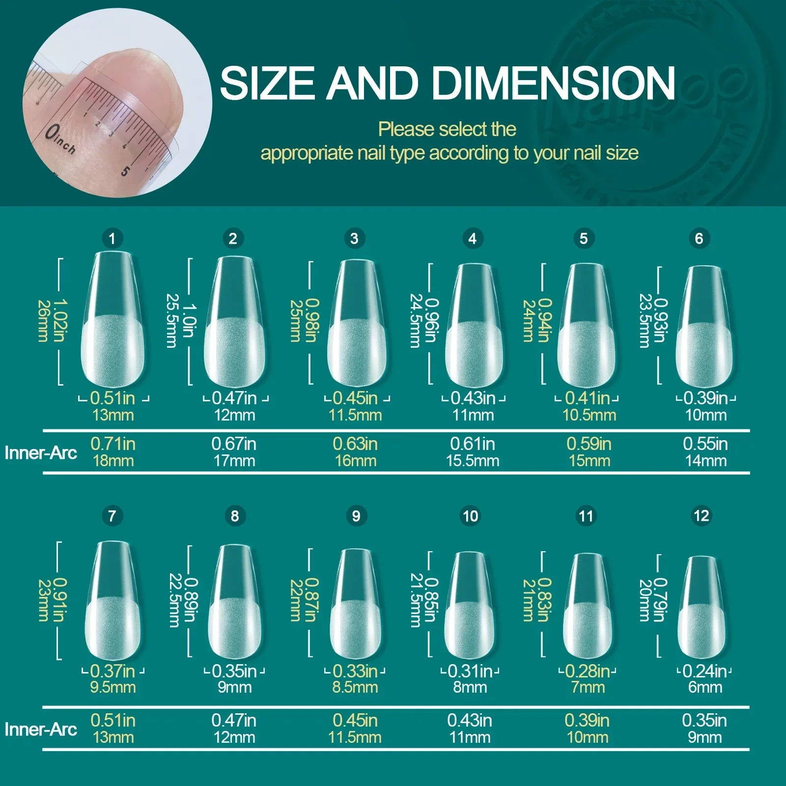 Nailpop Soft Gel X Nail Tips Set, Medium Short Almond & Square Shape, Soak Off Reusable Nails for Easy Nail Extension
