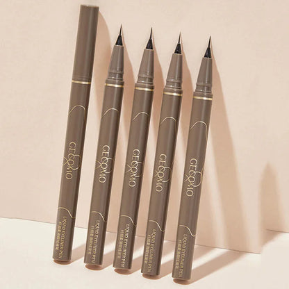 Waterproof Ultra Thin Eyeliner Pen for Lower Eyelash, Black Brown Lying Silkworm Eye Liner Pencil, Smooth & Long-Lasting