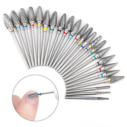 Electric Manicure Drill Bit Set By Dmoley Ceramic Nail Burr Cutter For Acrylic Nails Pedicure Tools 1
