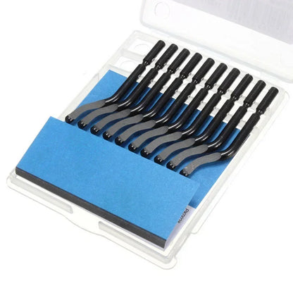 Deburring Tool Kit with Blades, Rotary Burr Handle Repair Hand Tool for Plastic Metal Wood Edge Cleanup