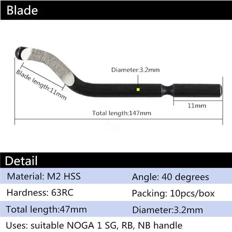 Deburring Tool Kit with Blades, Rotary Burr Handle Repair Hand Tool for Plastic Metal Wood Edge Cleanup