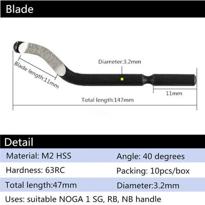 Deburring Tool Kit with Blades, Rotary Burr Handle Repair Hand Tool for Plastic Metal Wood Edge Cleanup