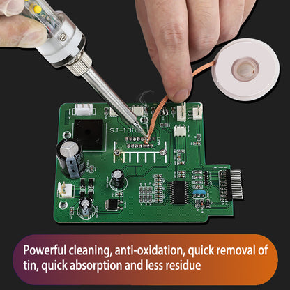 Soldering Wick Desoldering Braid Tape Copper Wire Flux Remover Tin Lead Cord for Electronics Repair & Welding