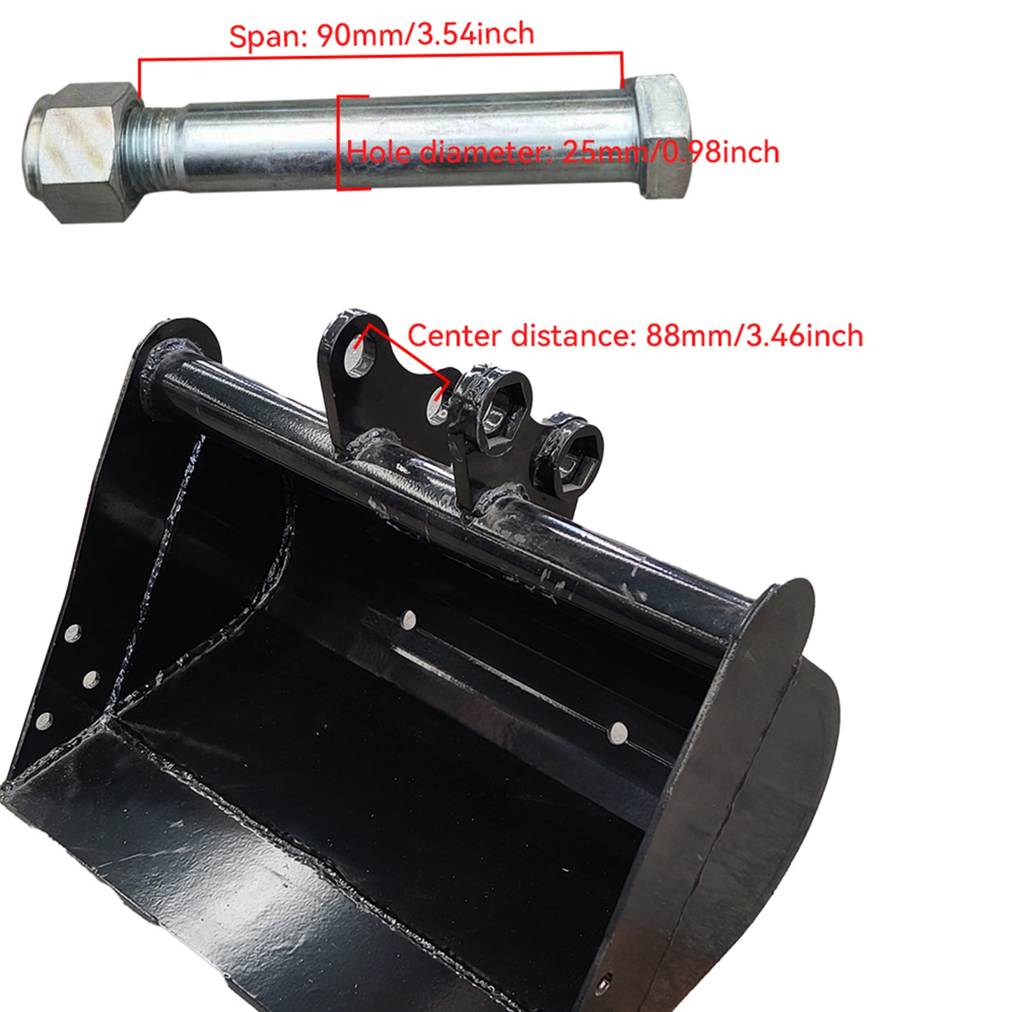 Flat Plain Bucket Attachment No Tooth Bucket In Stock For 1 Ton Mini Excavator Small Digger Flat Bu 4