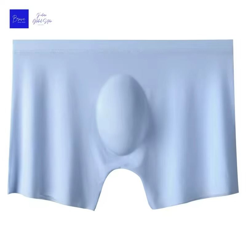 Mens Ice Silk Seamless Boxer Briefs With Breathable Antibacterial Fabric 9