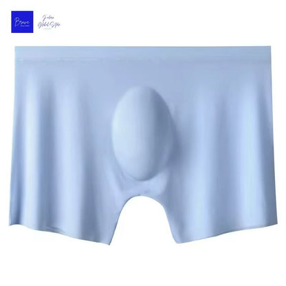 Mens Ice Silk Seamless Boxer Briefs With Breathable Antibacterial Fabric 9