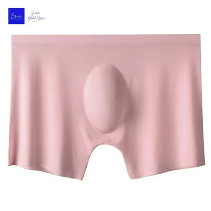 Mens Ice Silk Seamless Boxer Briefs With Breathable Antibacterial Fabric 11