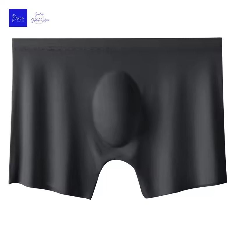 Mens Ice Silk Seamless Boxer Briefs With Breathable Antibacterial Fabric 7
