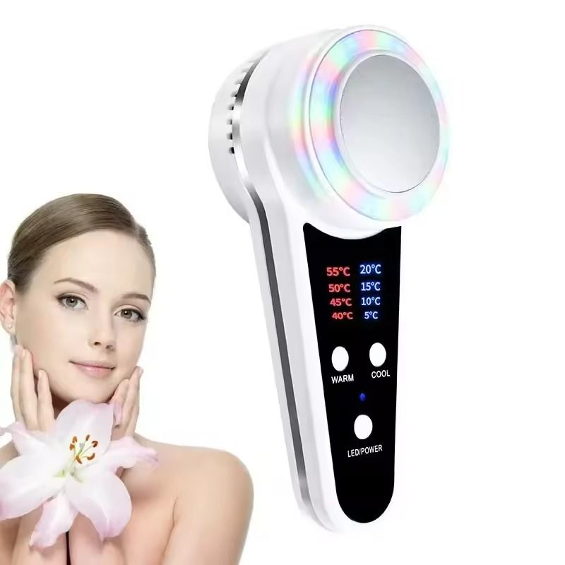 Hot And Cold Facial Massager With Blue Light Therapy For Skin Lifting And Rejuvenation 1