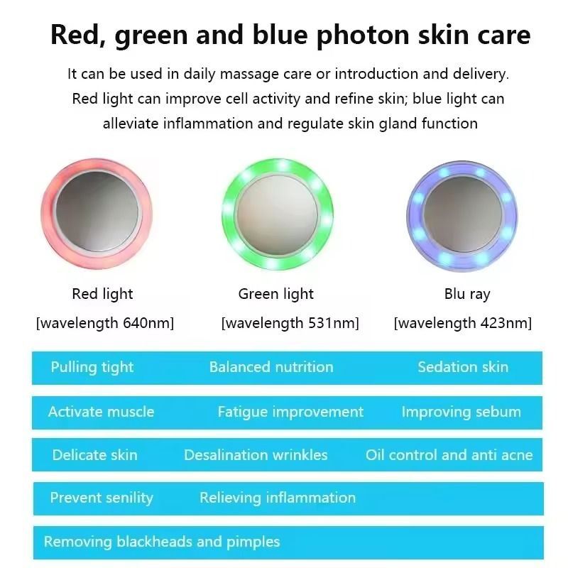 Hot And Cold Facial Massager With Blue Light Therapy For Skin Lifting And Rejuvenation 3