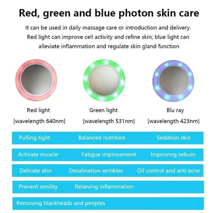 Hot And Cold Facial Massager With Blue Light Therapy For Skin Lifting And Rejuvenation 3