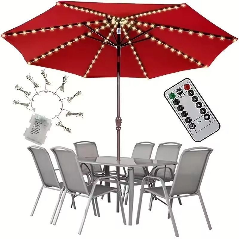 104 LED Patio Umbrella Lights with Remote Control and 8 Modes