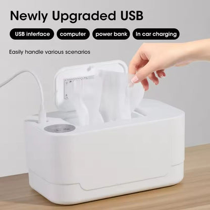 USB Baby Wipe Warmer With LED Display For Home And Car Use 2