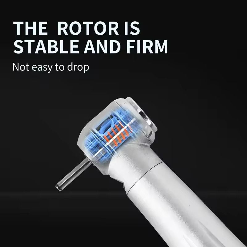 LED Dental High Speed Handpiece Air Turbine With Ceramic Bearing And Push Button Tip 2