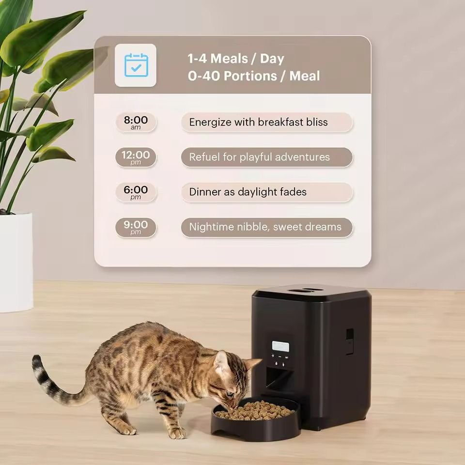 Smart Pet Feeder With Timed Portion Control For Cats And Dogs 3