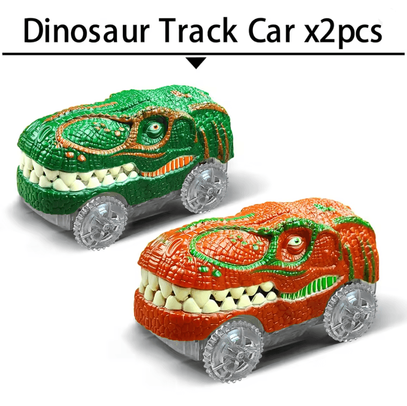 Dinosaur Race Track Toy Set With Electric Car And Looping Track For Kids 1
