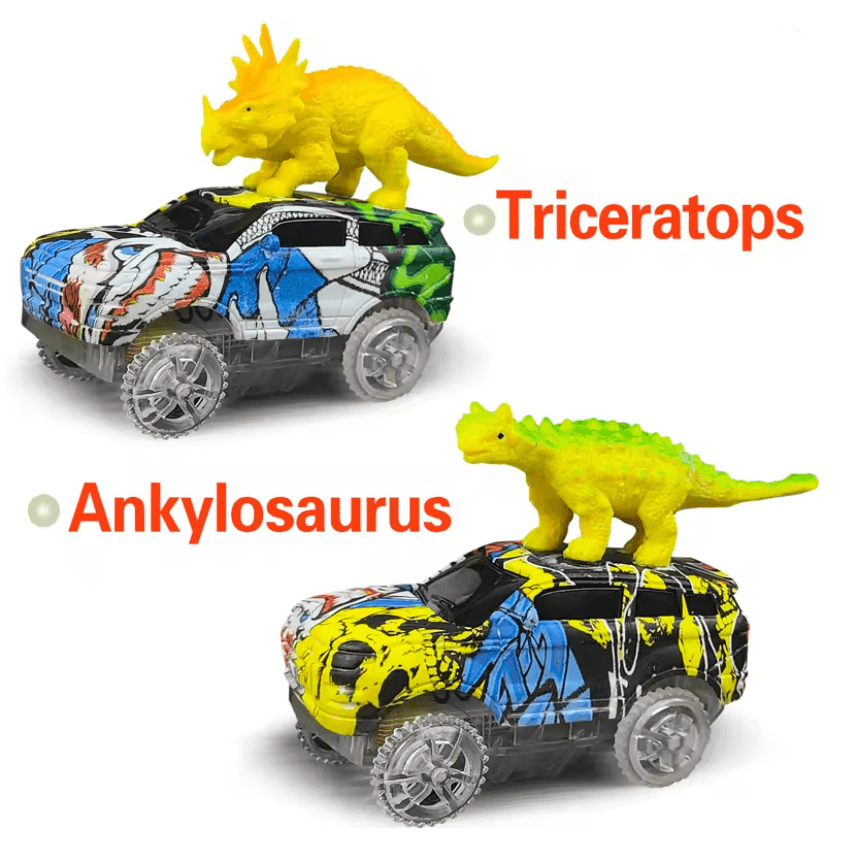 Dinosaur Race Track Toy Set With Electric Car And Looping Track For Kids 4