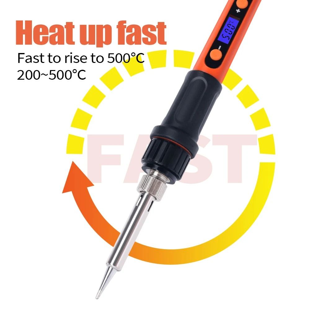 Digital Electric Soldering Iron Kit With Adjustable Temperature And Rework Tips 2