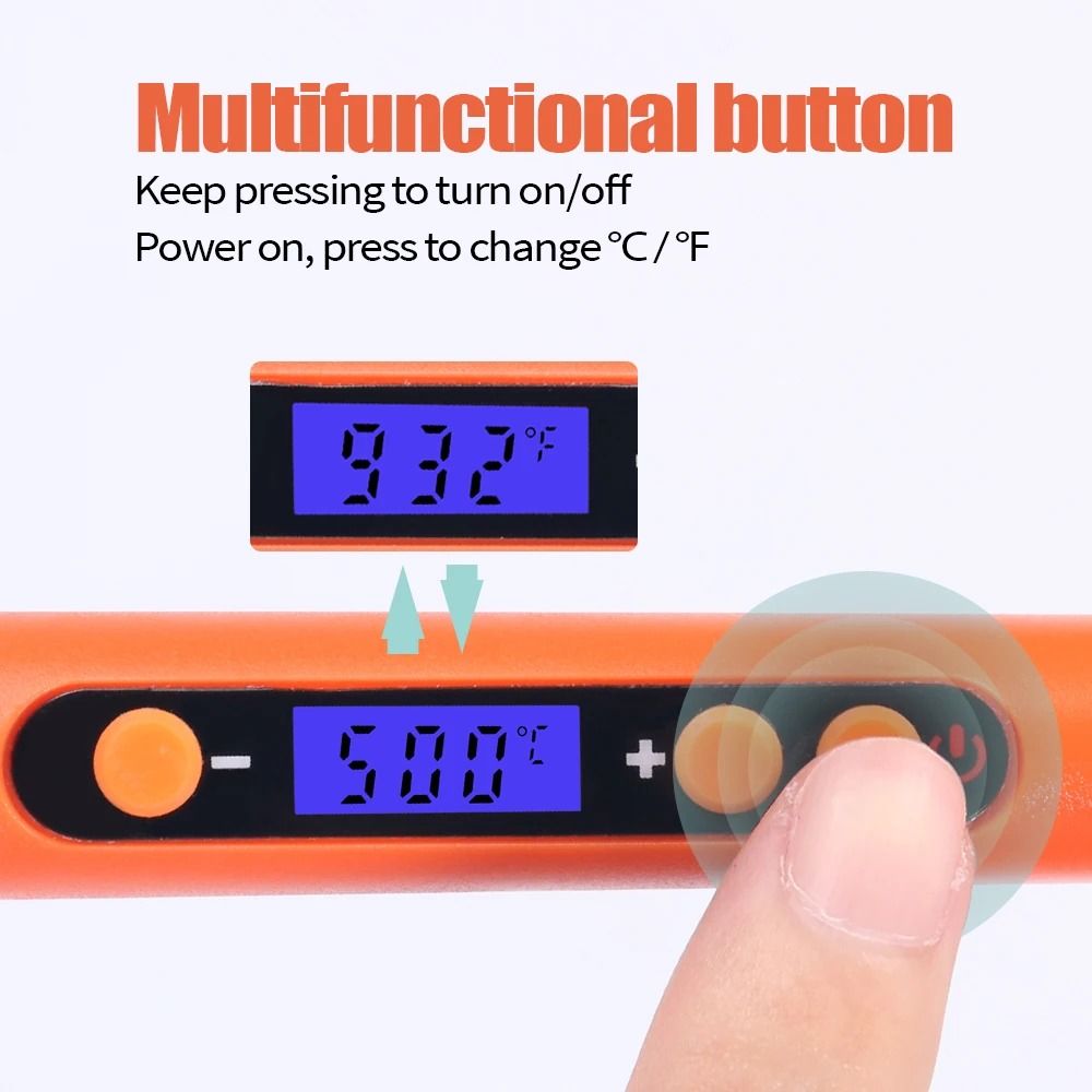 Digital Electric Soldering Iron Kit With Adjustable Temperature And Rework Tips 5