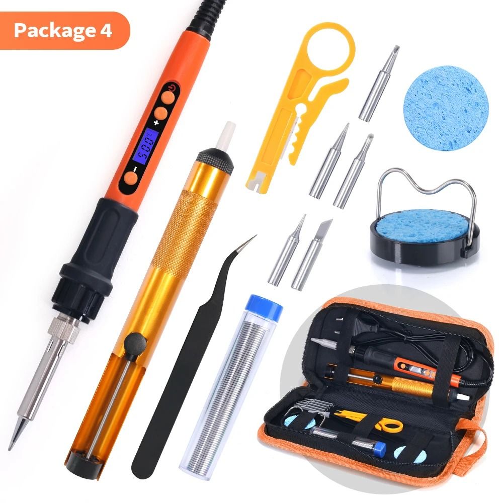 Digital Electric Soldering Iron Kit With Adjustable Temperature And Rework Tips 9
