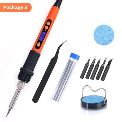 Digital Electric Soldering Iron Kit With Adjustable Temperature And Rework Tips 7