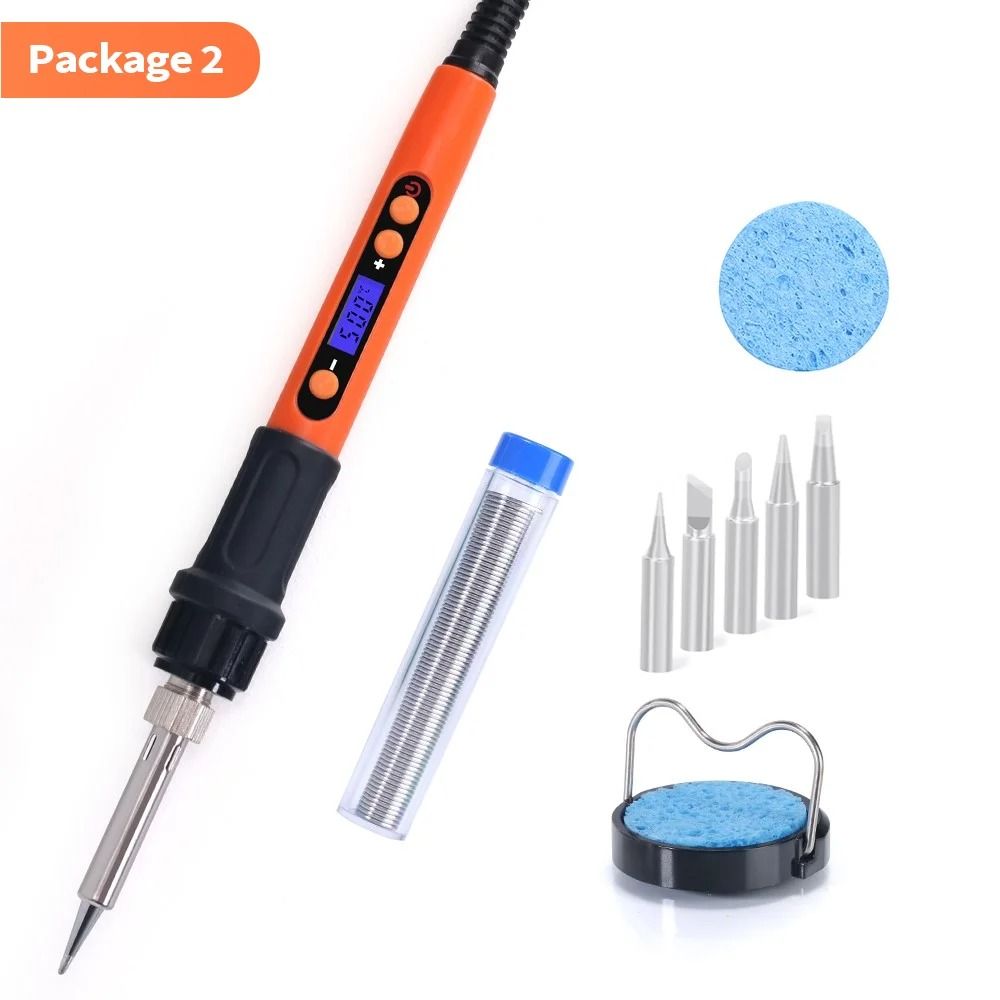 Digital Electric Soldering Iron Kit With Adjustable Temperature And Rework Tips 8