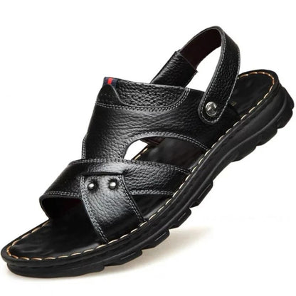 Men Genuine Leather Sandals With Non Slip Sole And Thick Cushioning For Summer Comfort 9