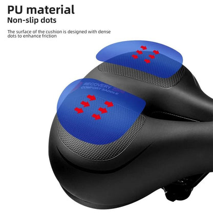 ROCKBROS Rainproof Memory Foam Bicycle Saddle With Shock Absorption And Reflective Design 3